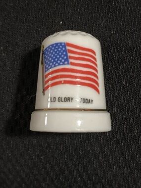 Vintage Porcelain Thimble with American Flag
Old Glory Today